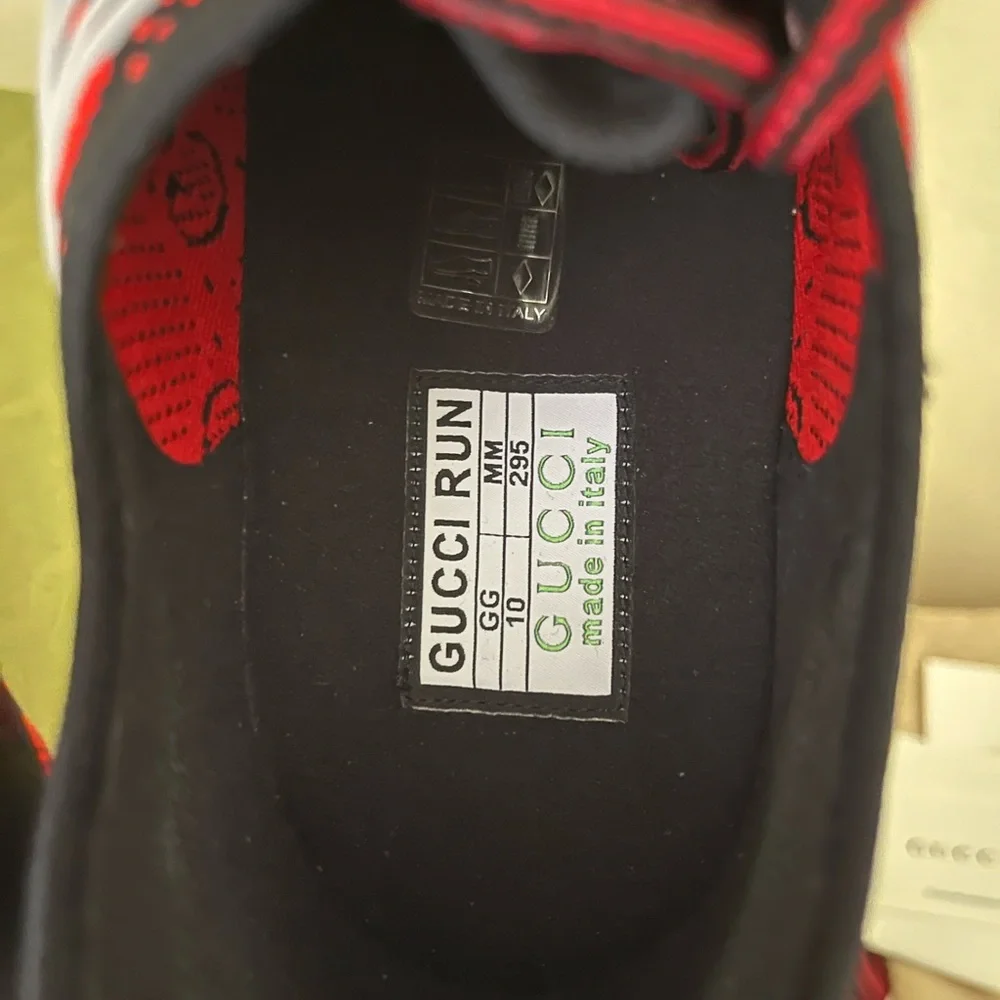 NIB Gucci Run G Logo GG Technical Knit Run  Red /Bback Sz 10G / US 10.5 $920 - Picture 9 of 14